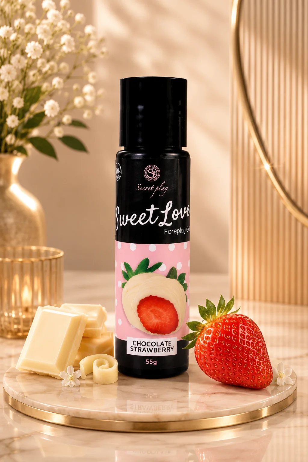 Gel Lubrifiant Intime Pink Star Fraise Chocolat 60ml